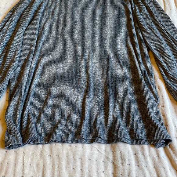 Daily Ritual Ribbed Long Lantern Sleeve Top - Picture 3 of 10